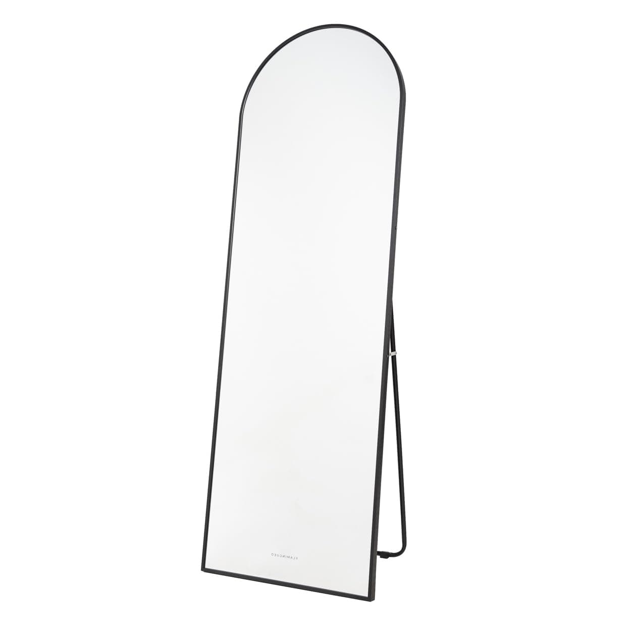 Espejo de pie con marco negro estilo moderno