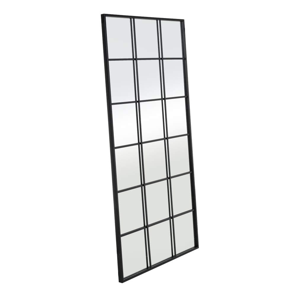 Espejo de pared rectangular con marco negro