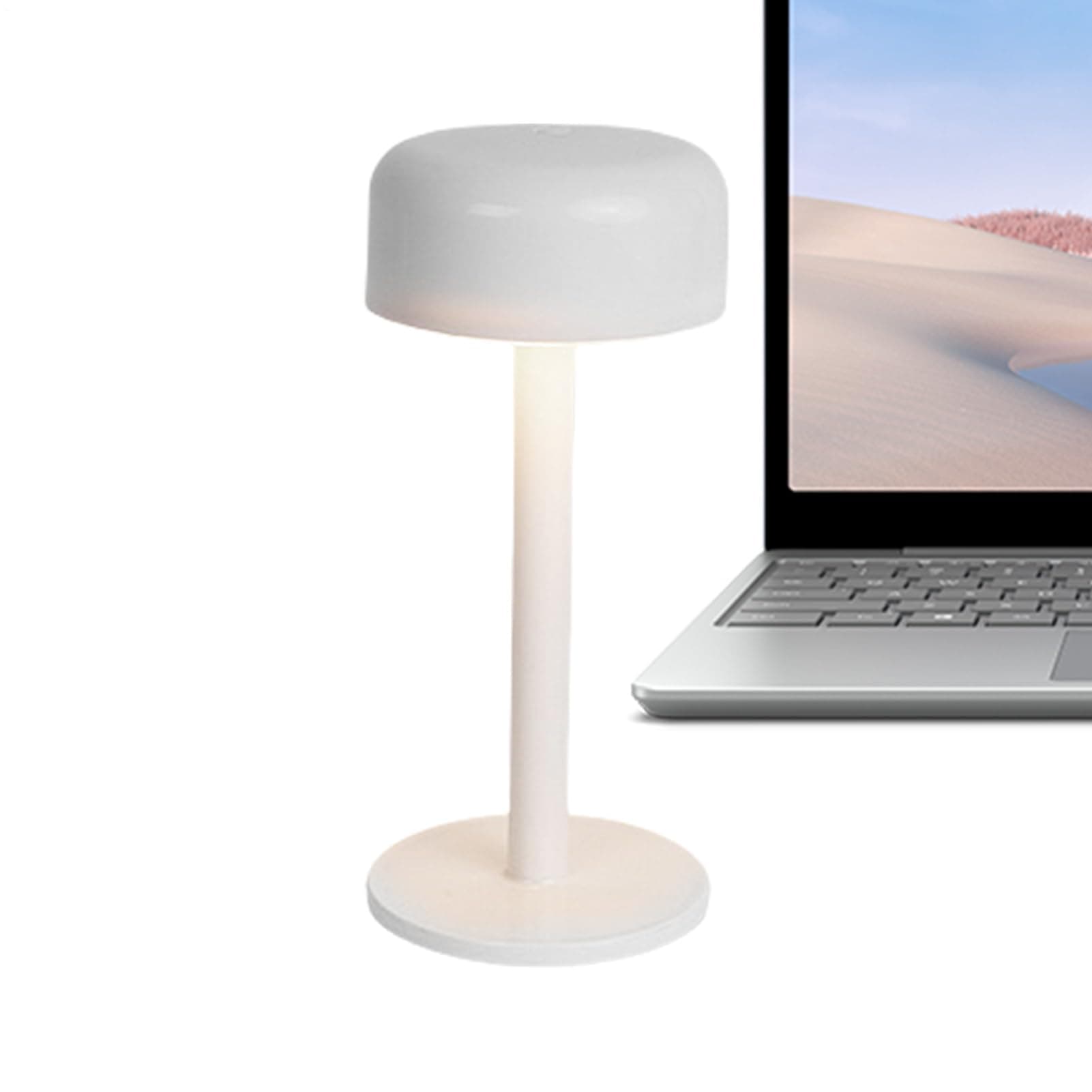 Lámpara de mesa LED blanca moderna