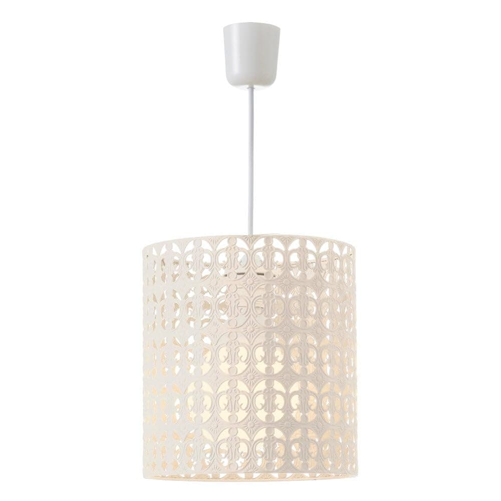 Lámpara de techo colgante blanca con diseño