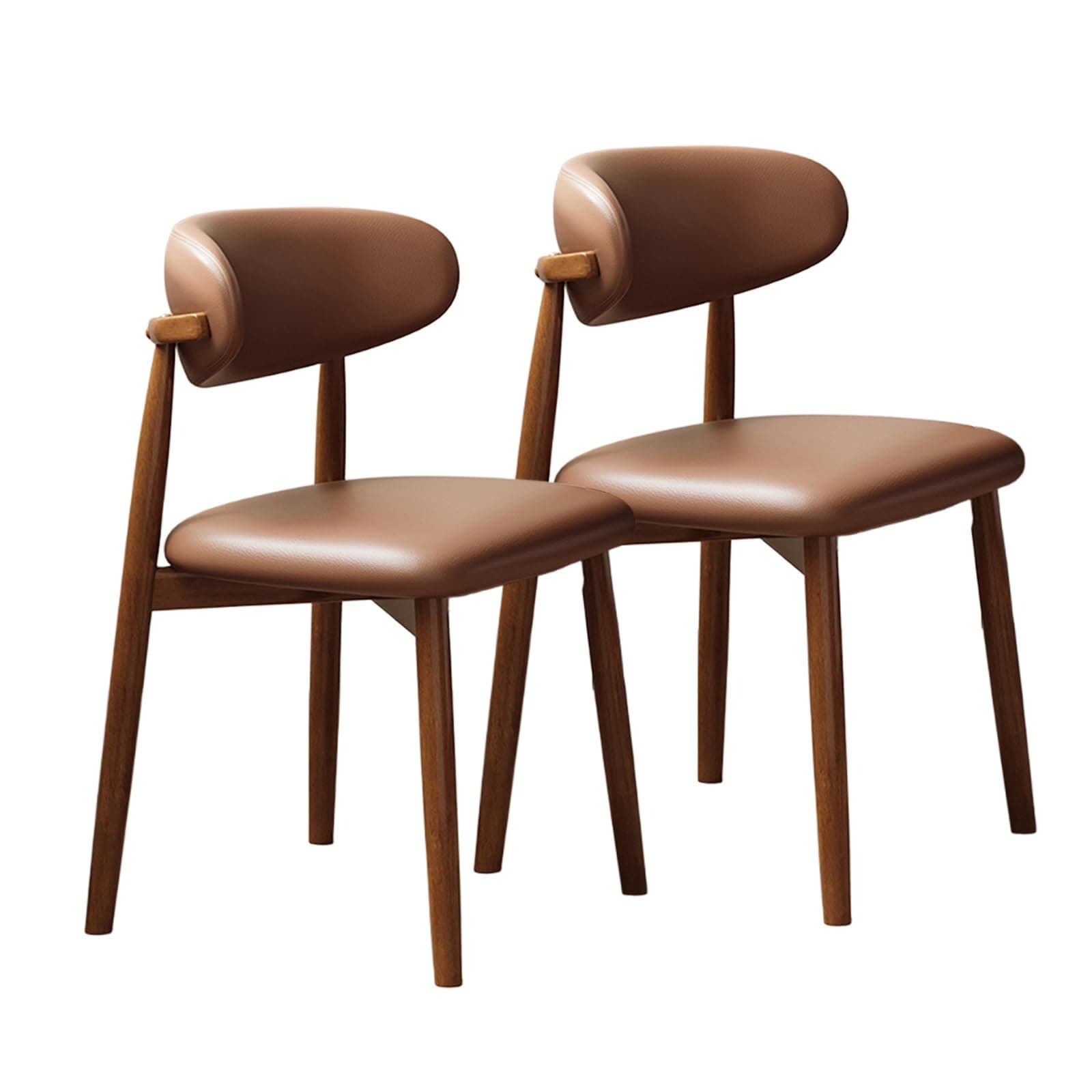 Silla de Comedor Marrón con Detalles en Madera Clara