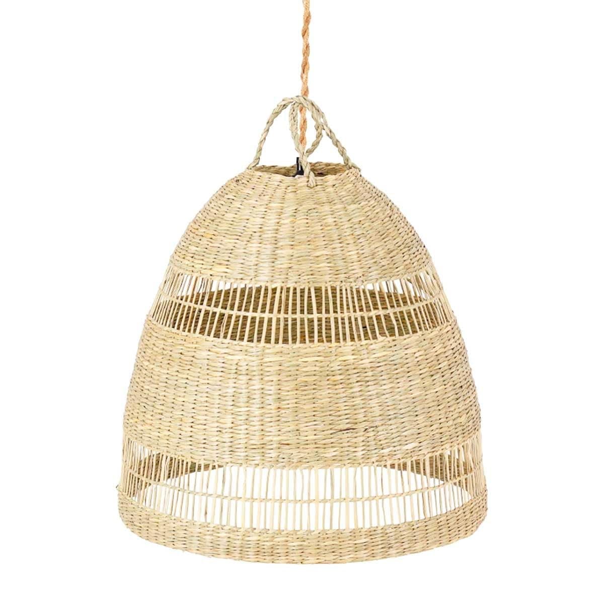 Lámpara colgante de ratán natural