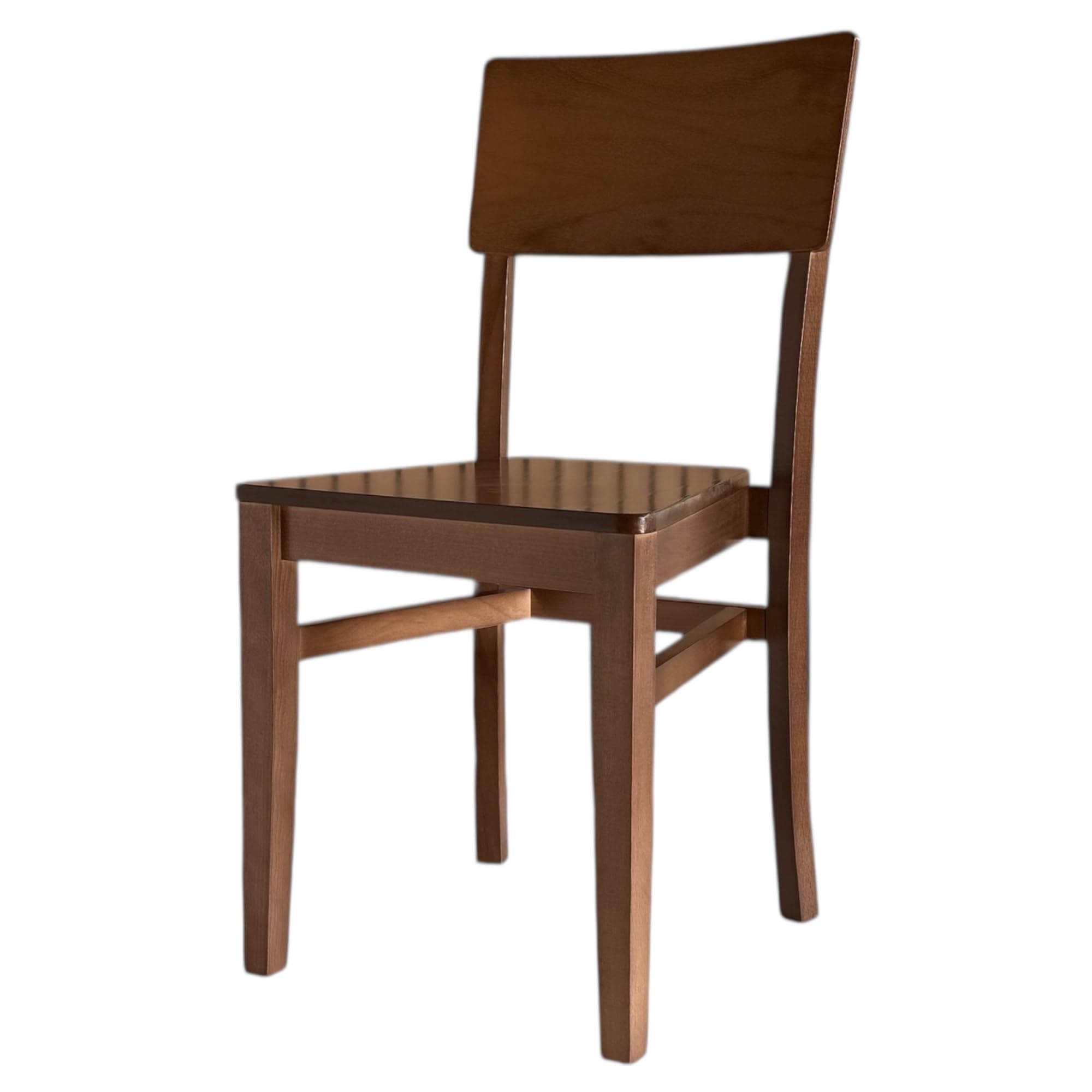 Silla de comedor de madera marrón estilo clásico