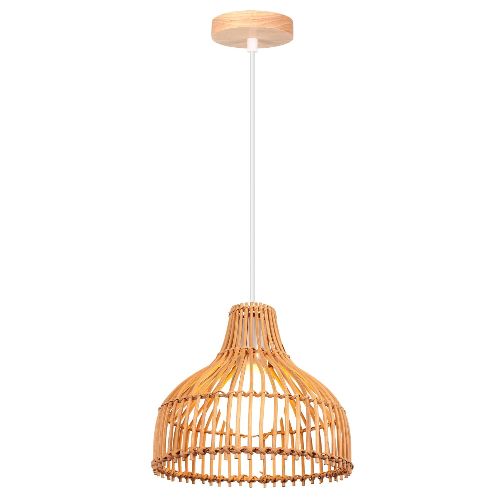 Lámpara colgante de ratán natural