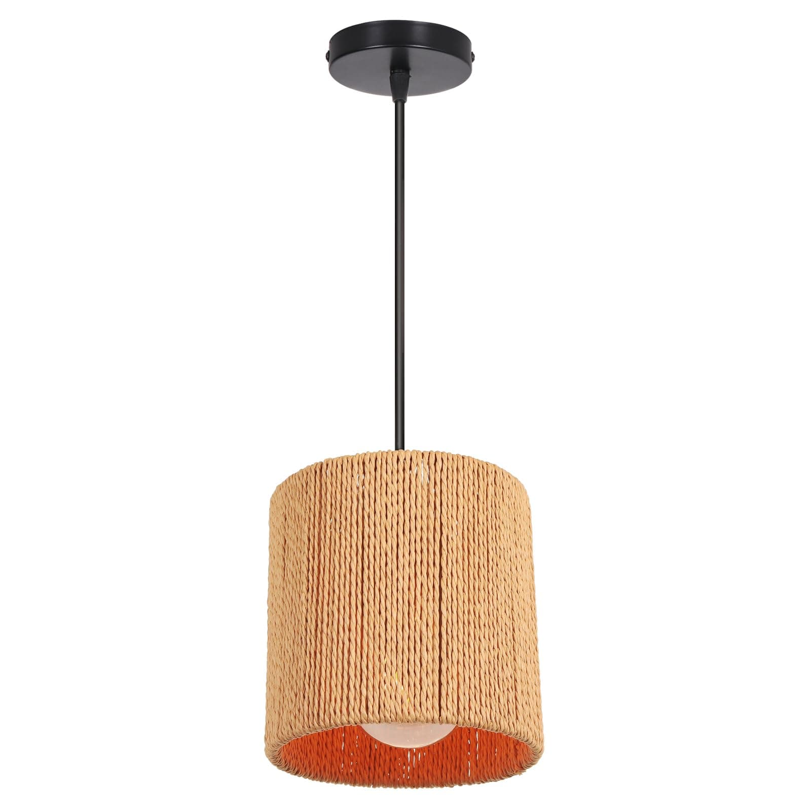 Lámpara de techo colgante de cuerda natural