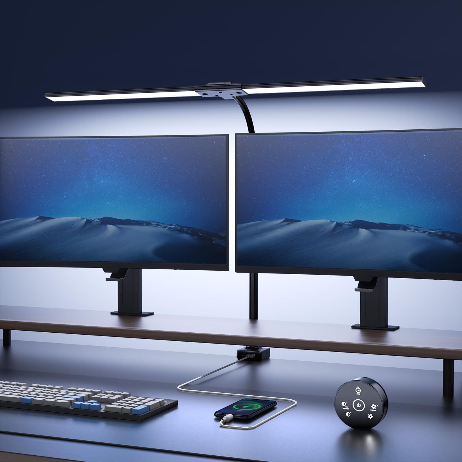 Lámpara LED para monitor con control táctil