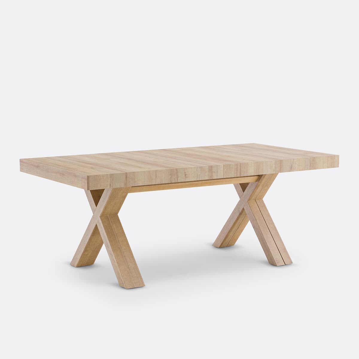 Mesa de comedor rectangular de madera clara