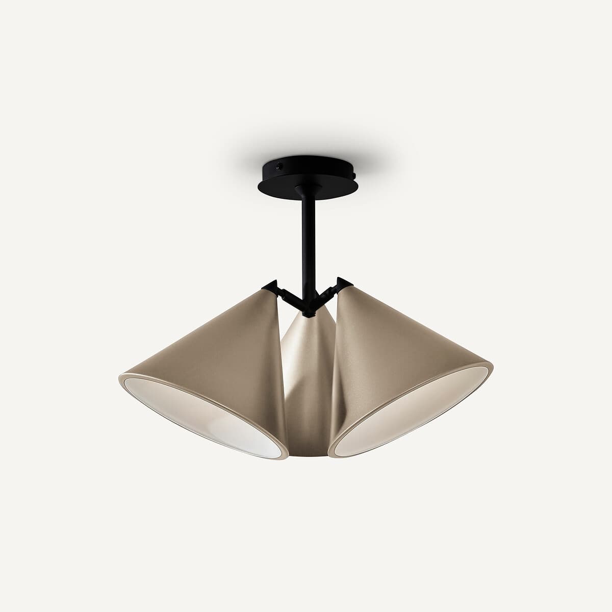 Lámpara de techo con conos beige
