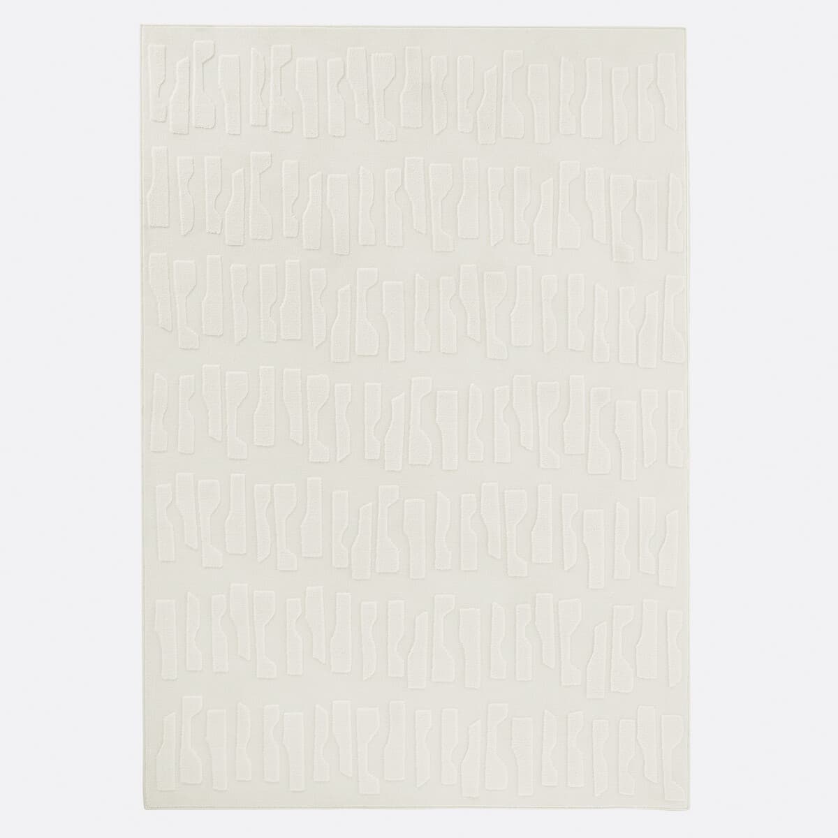 Alfombra de lana con diseño abstracto en relieve