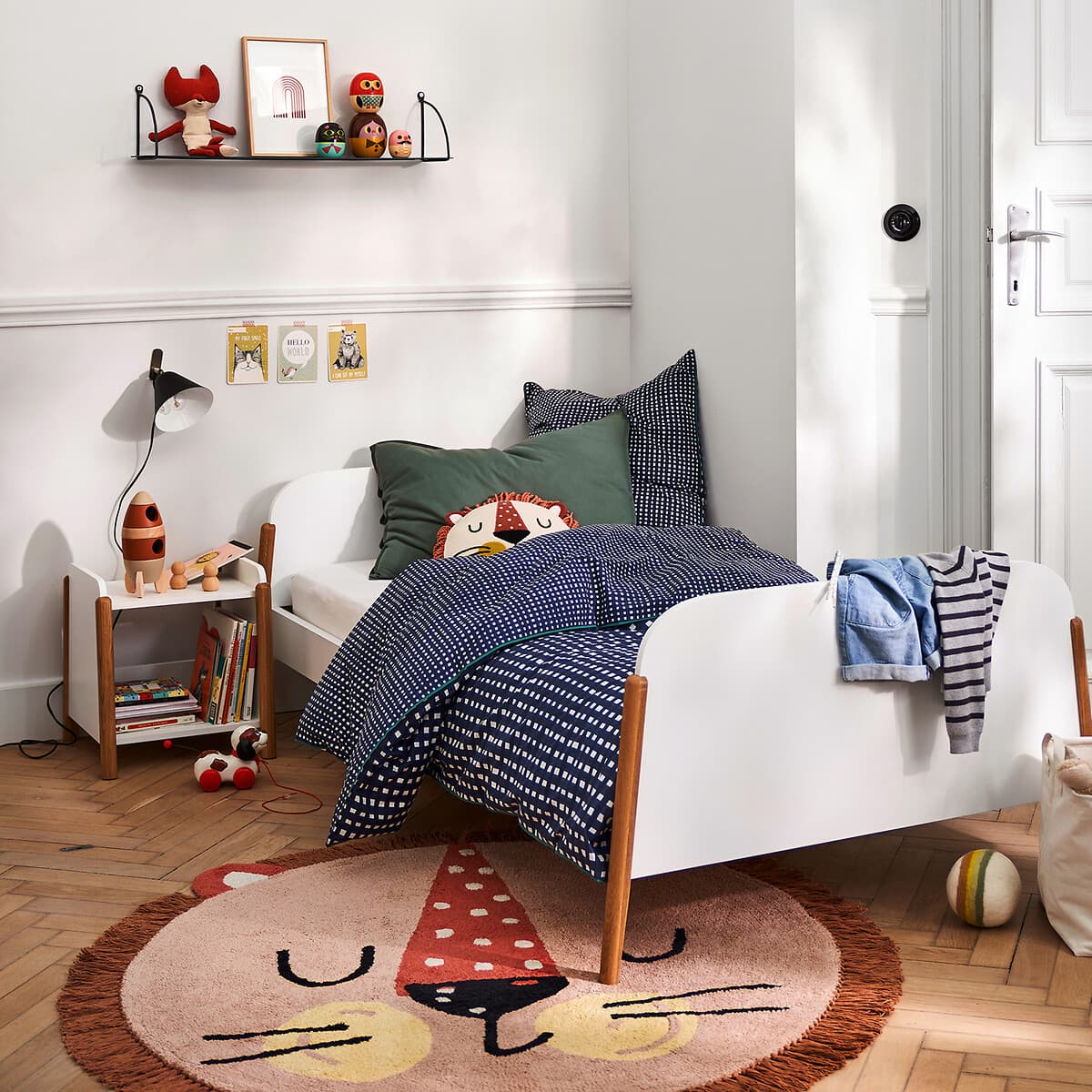 cama niño blanca madera, cama infantil estilo nordico