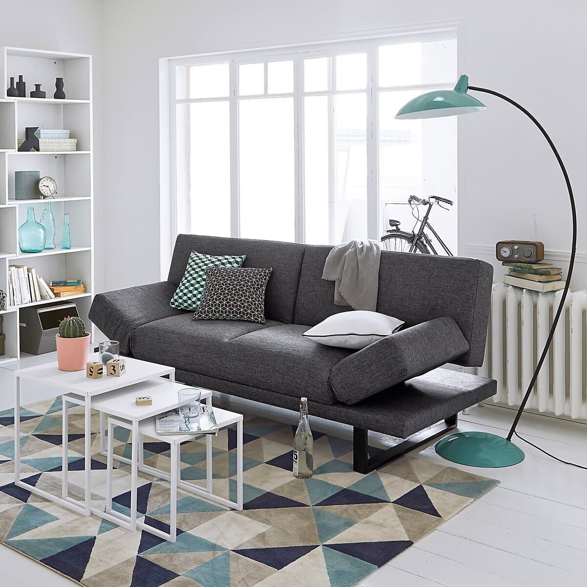 sofa cama gris moderno, sofa cama barato