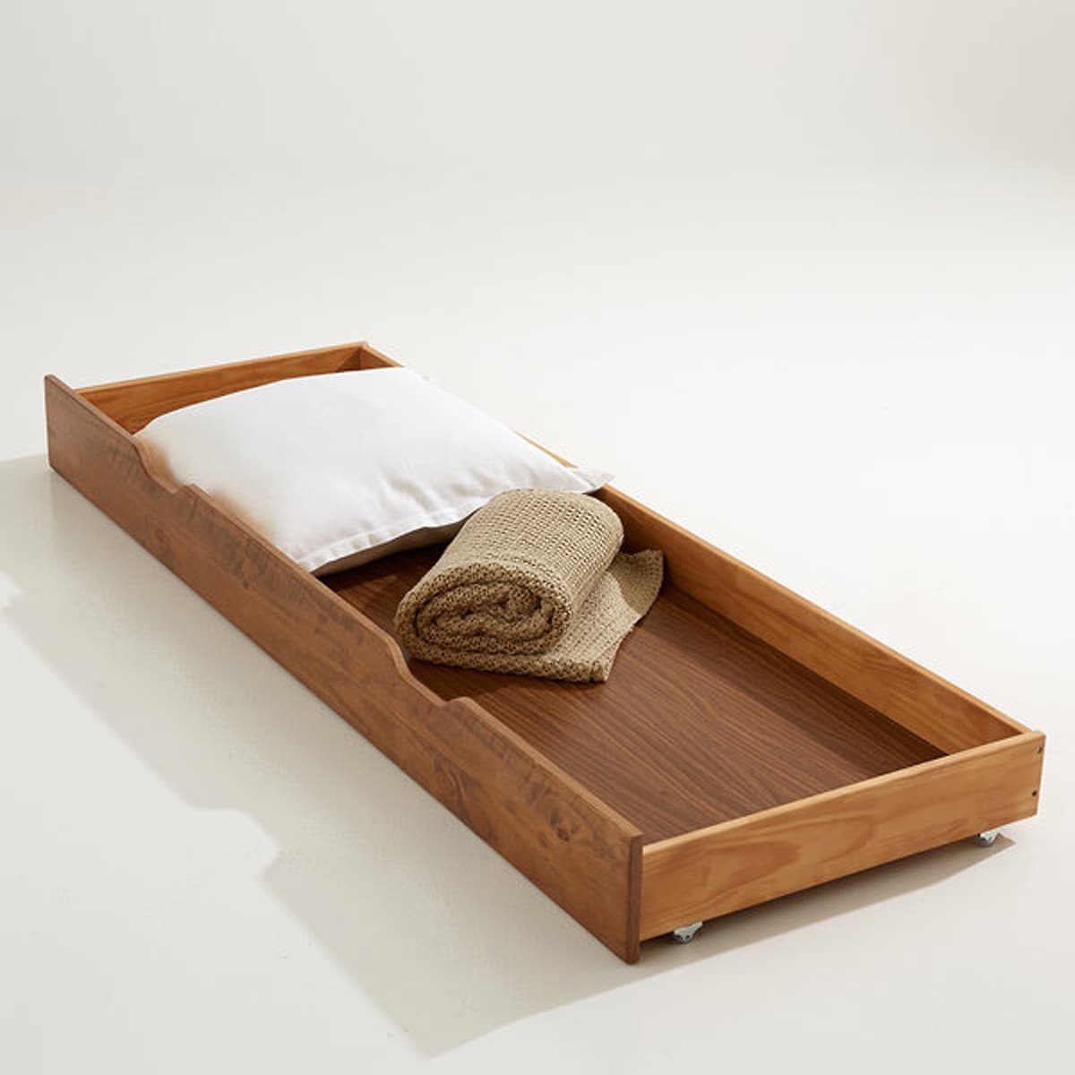 Cama Nido de Madera con Ruedas