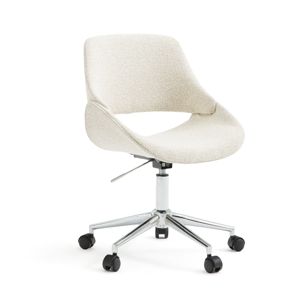 Silla de escritorio ergonómica tapizada en beige