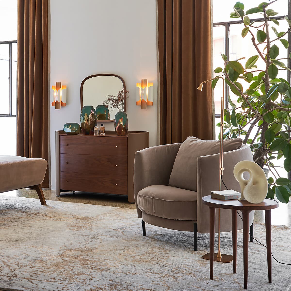 sillon terciopelo beige, sillon comodo salon