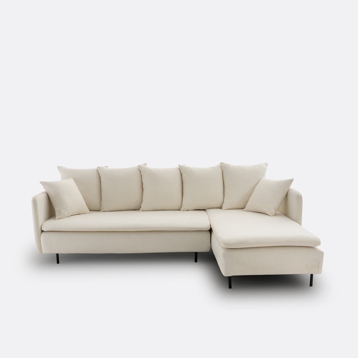 Sofá esquinero modular beige claro