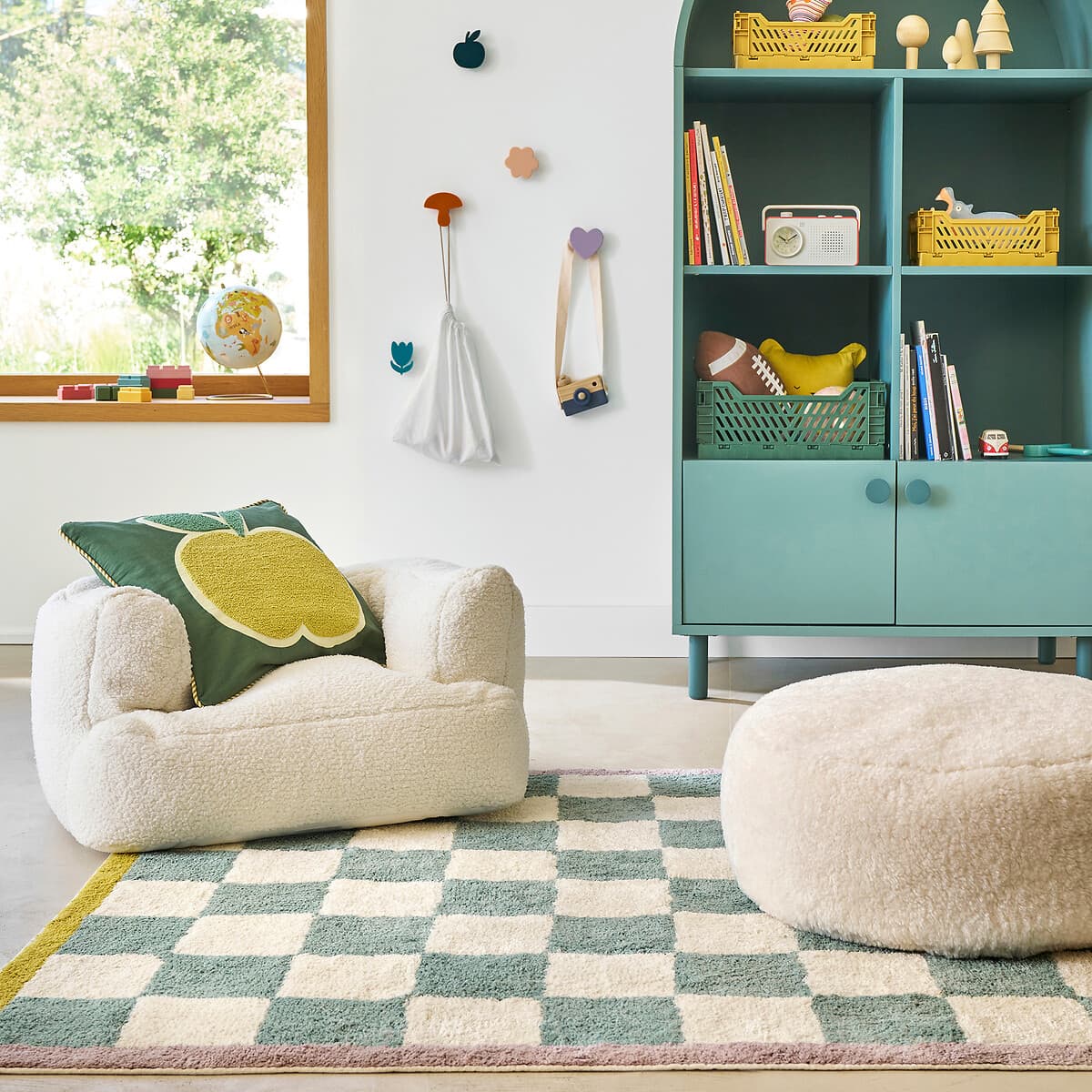 sillón infantil blanco, sillón borreguito niños