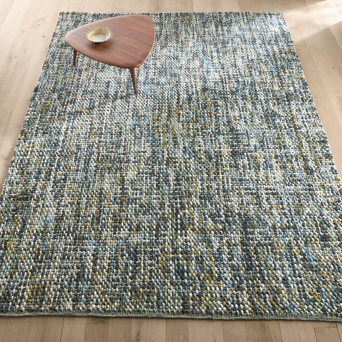 Alfombra de lana multicolor con textura