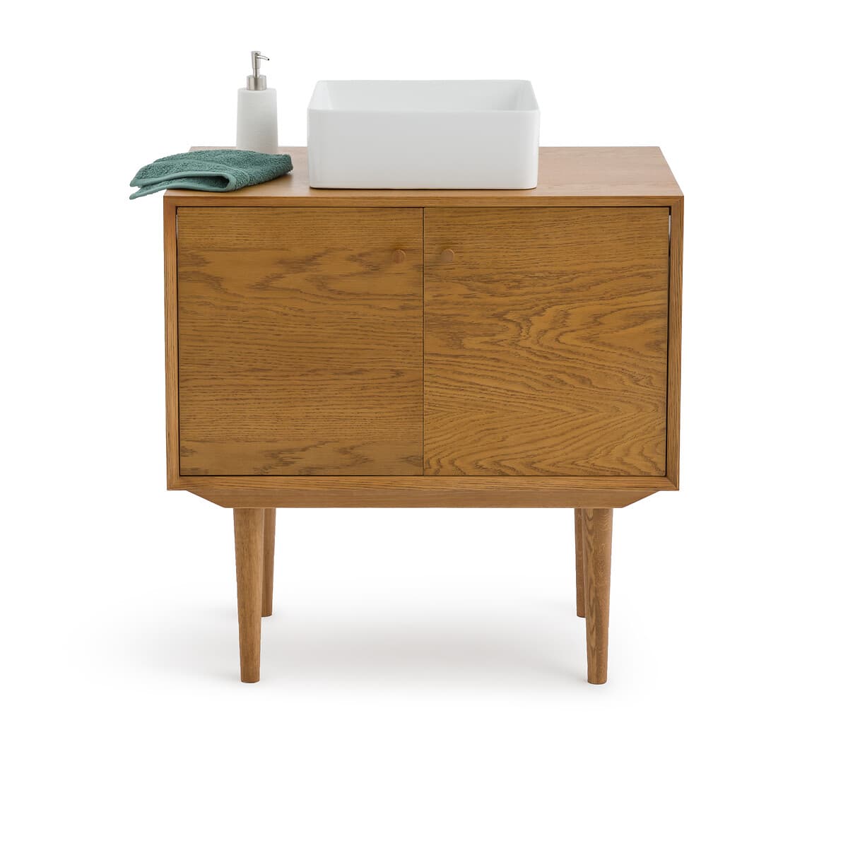 Mueble de baño de madera clara