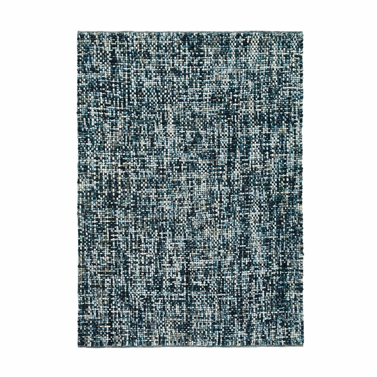 Alfombra rectangular tejida multicolor