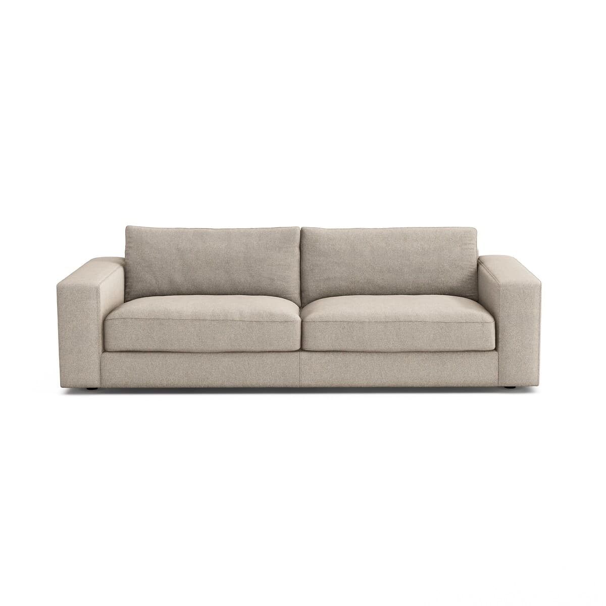 Sofá de 2 plazas tapizado en beige