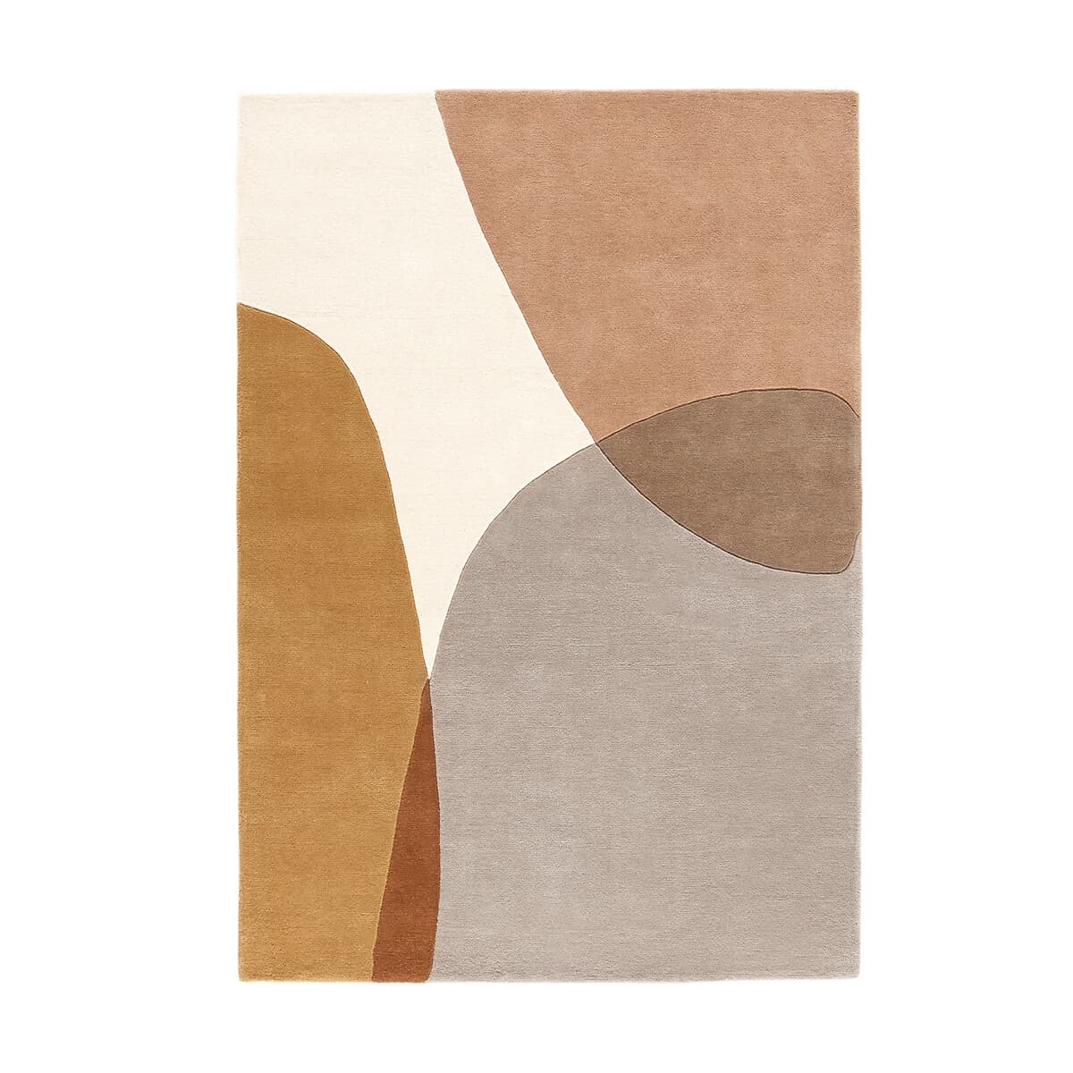 Alfombra abstracta de lana multicolor