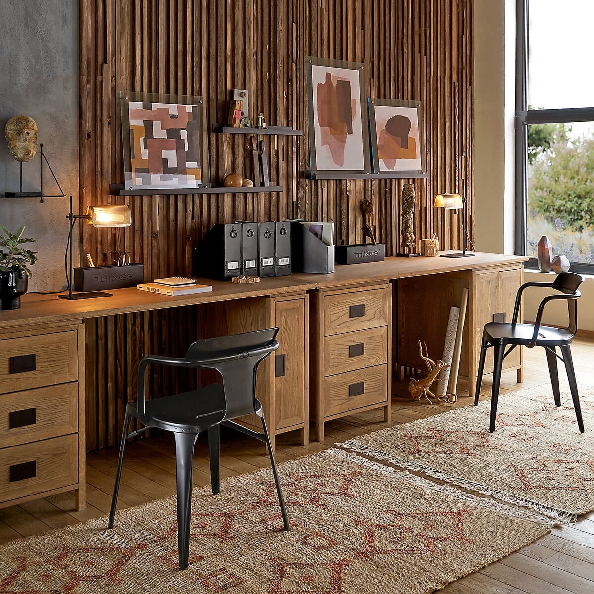 escritorio madera maciza, escritorio estilo rústico