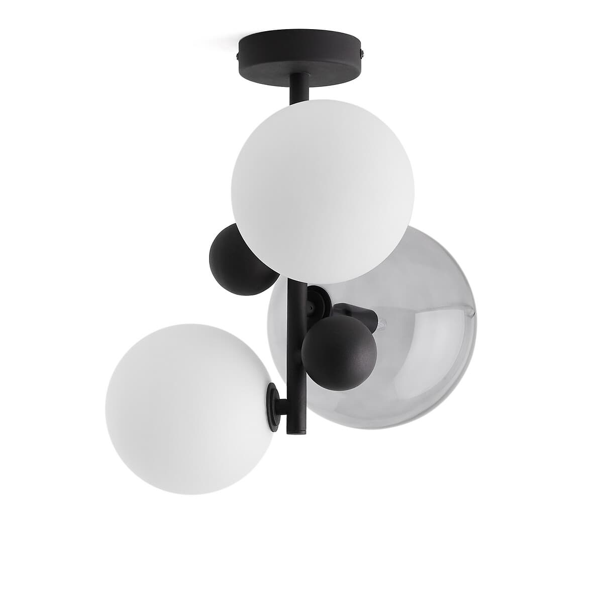 Lámpara de techo moderna con globos de cristal