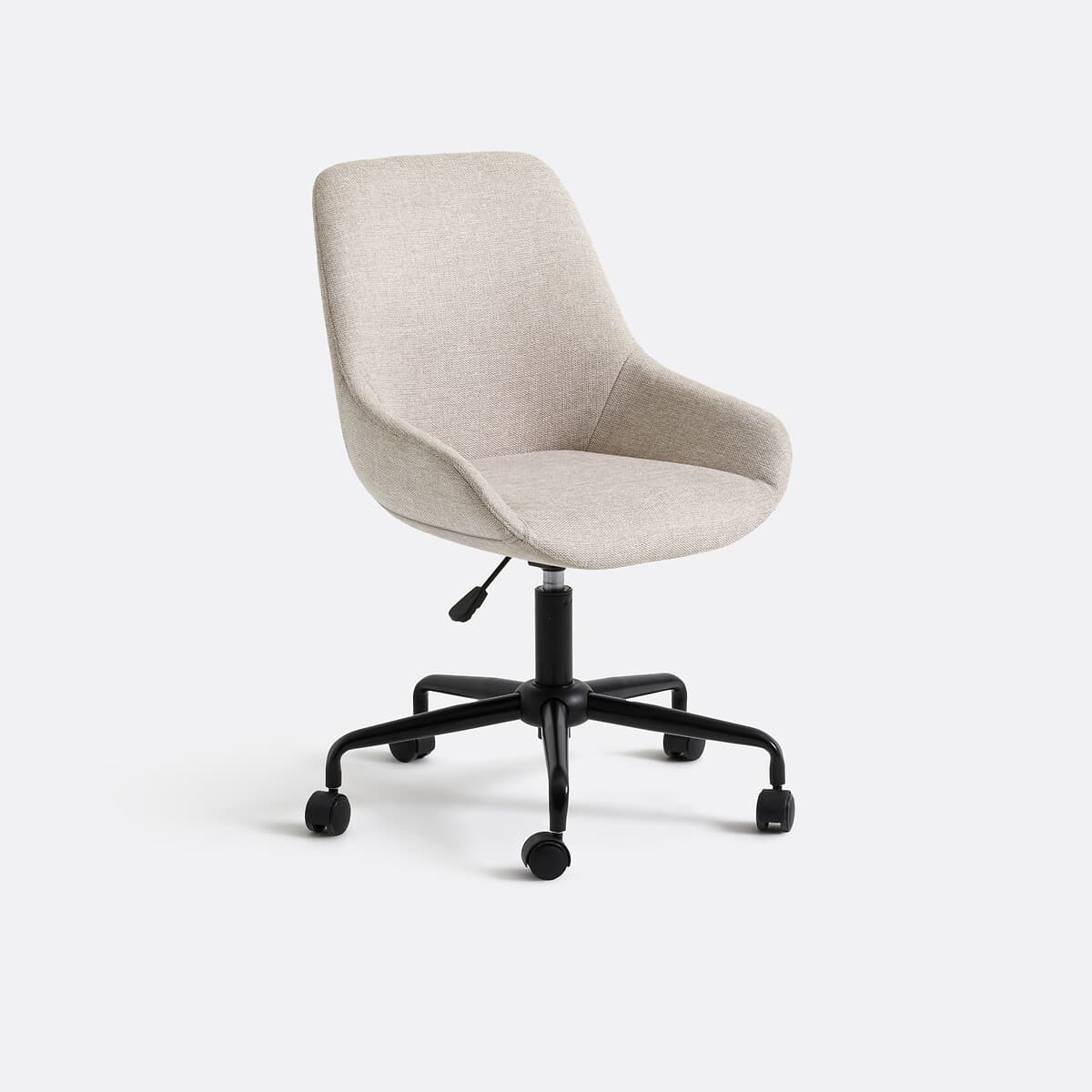 Silla de escritorio ergonómica tapizada en beige