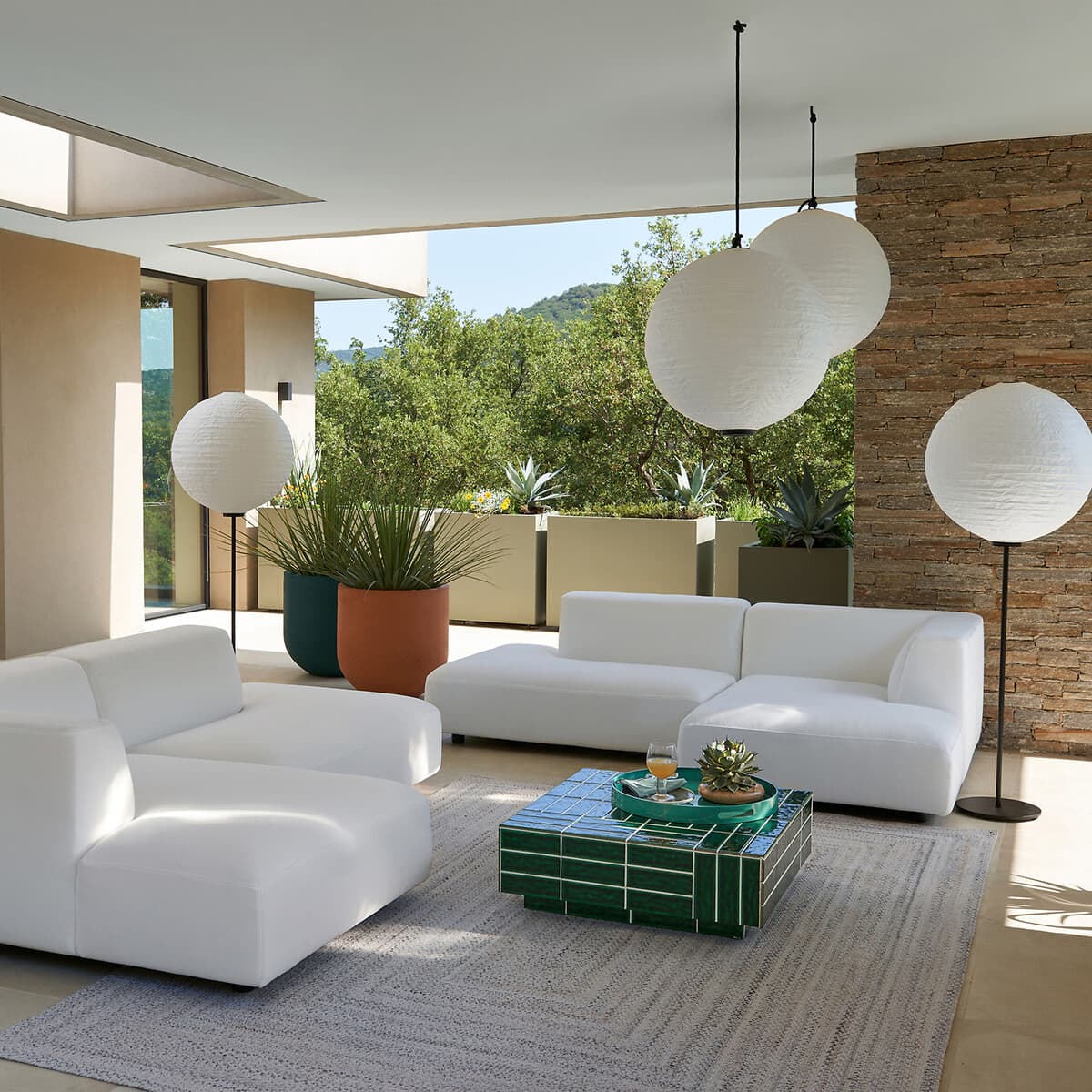 sofá modular blanco, sofá moderno minimalista