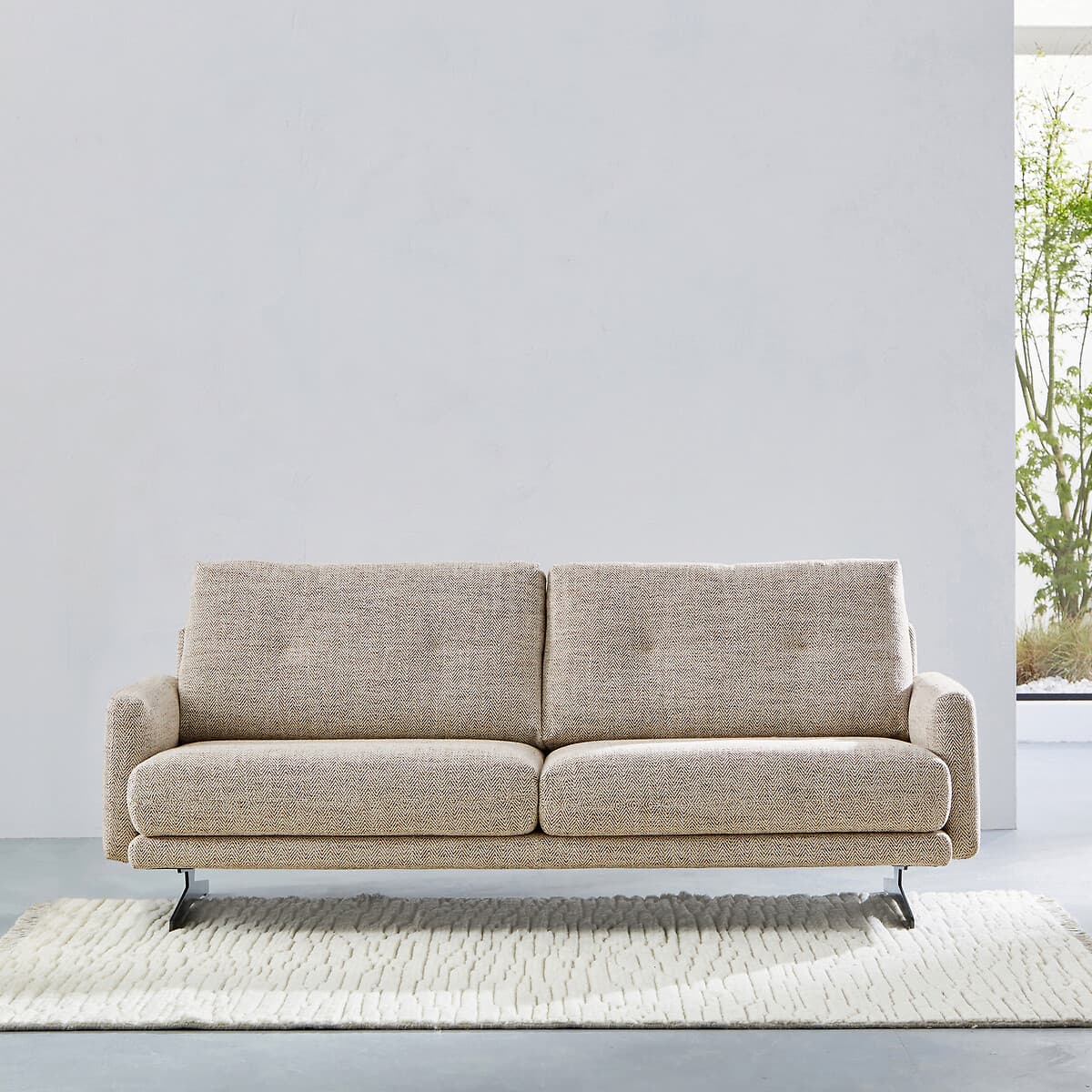 sofá pequeño moderno, sofá 2 plazas beige