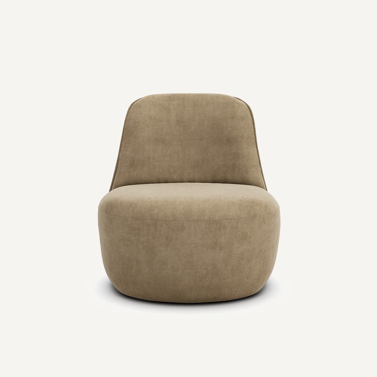 Sillón tapizado en beige estilo moderno