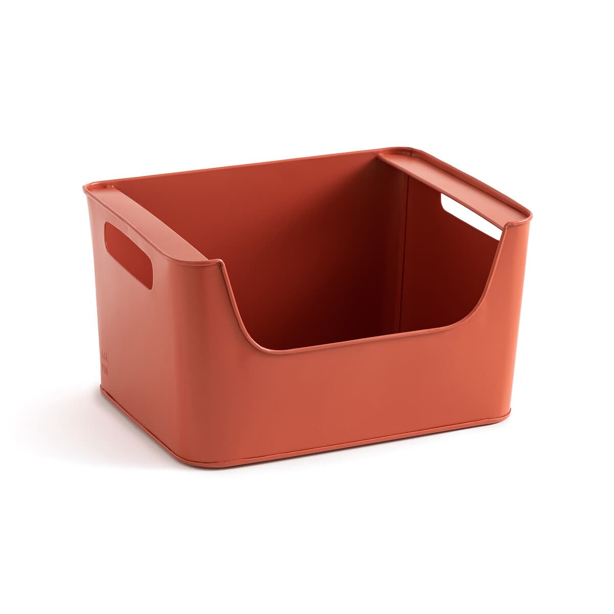 Cesta de almacenamiento apilable terracota