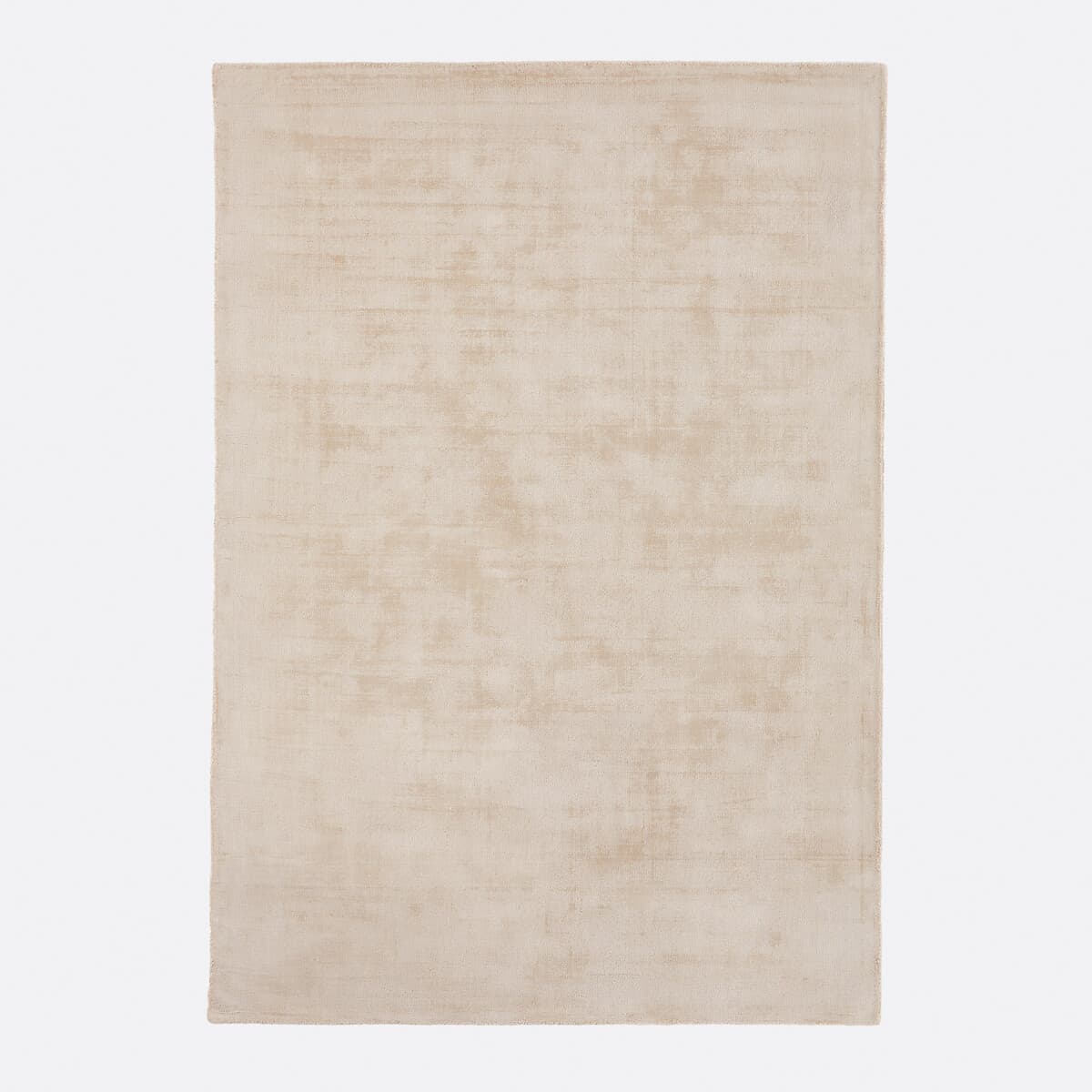 Alfombra rectangular beige lisa