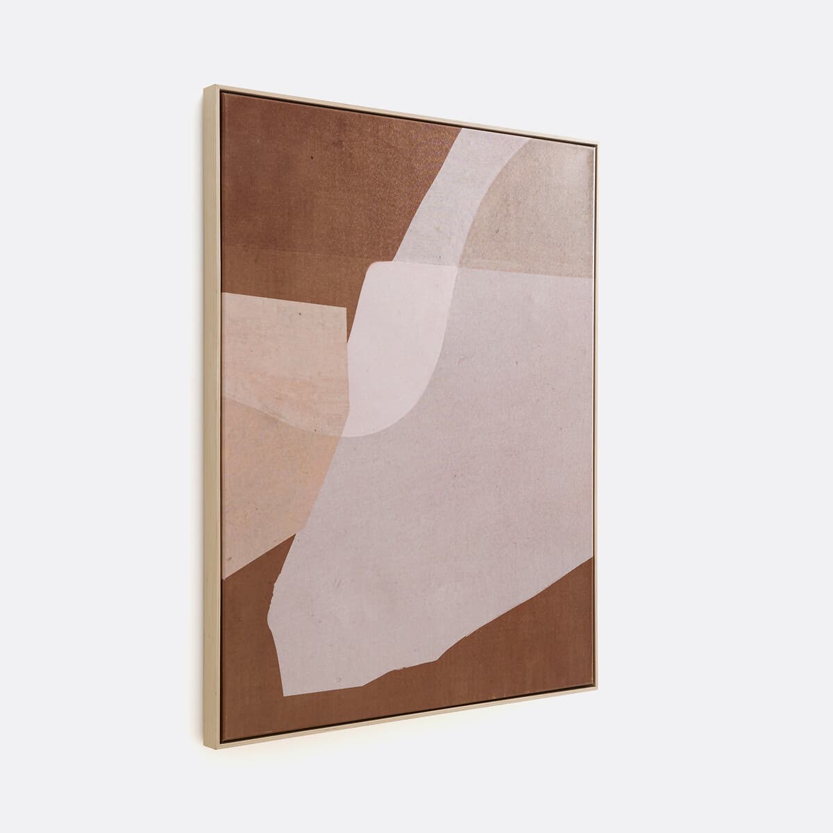 Cuadro abstracto moderno marrón y beige