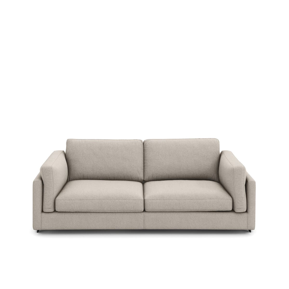 Sofá moderno tapizado en tela beige