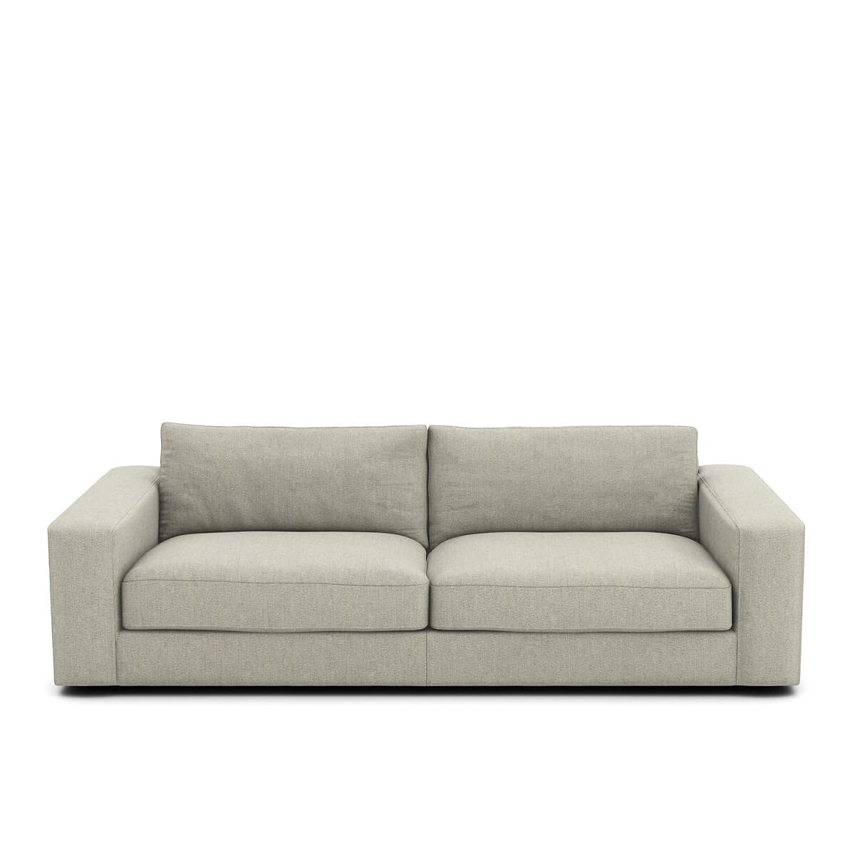 Sofá de 3 plazas tapizado en tela gris