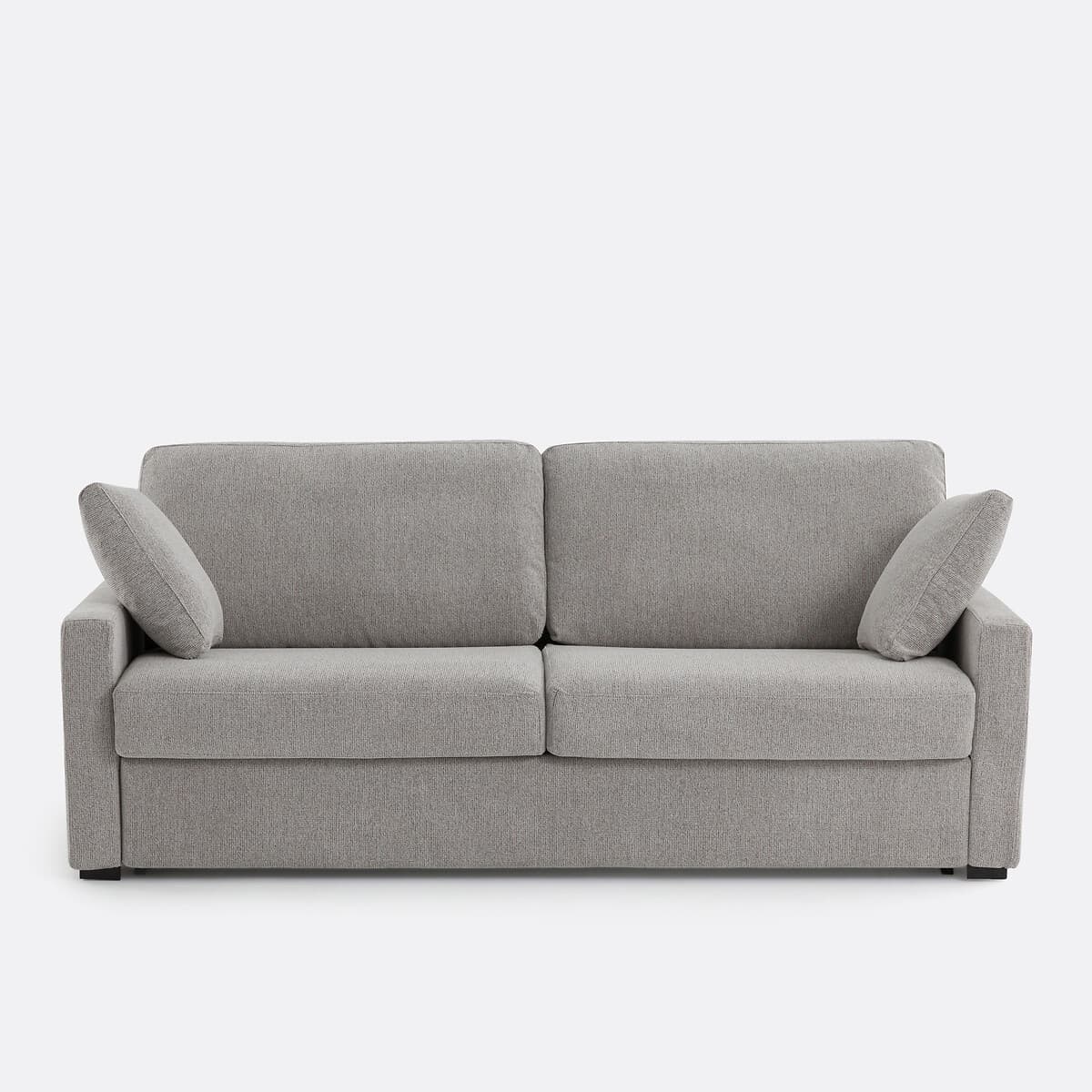 Sofá cama de tela gris