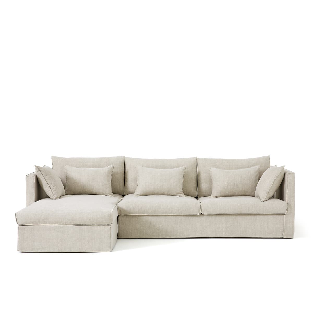 Sofá modular esquinero beige claro