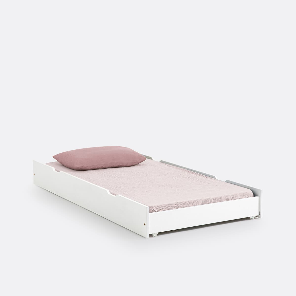 Cama nido infantil blanca con cajones