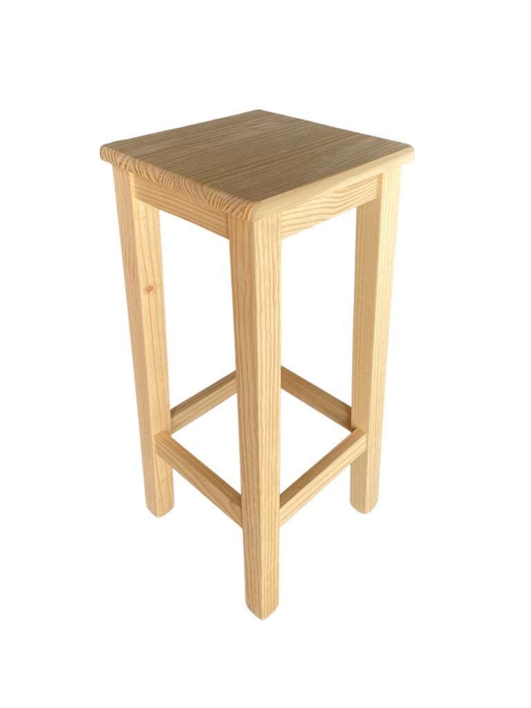 Taburete alto de madera clara